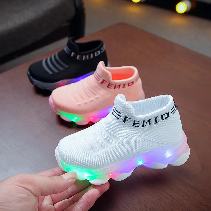Kids Casual Sneaker Kids Shoes for Girl LED Light Shoes Sports
