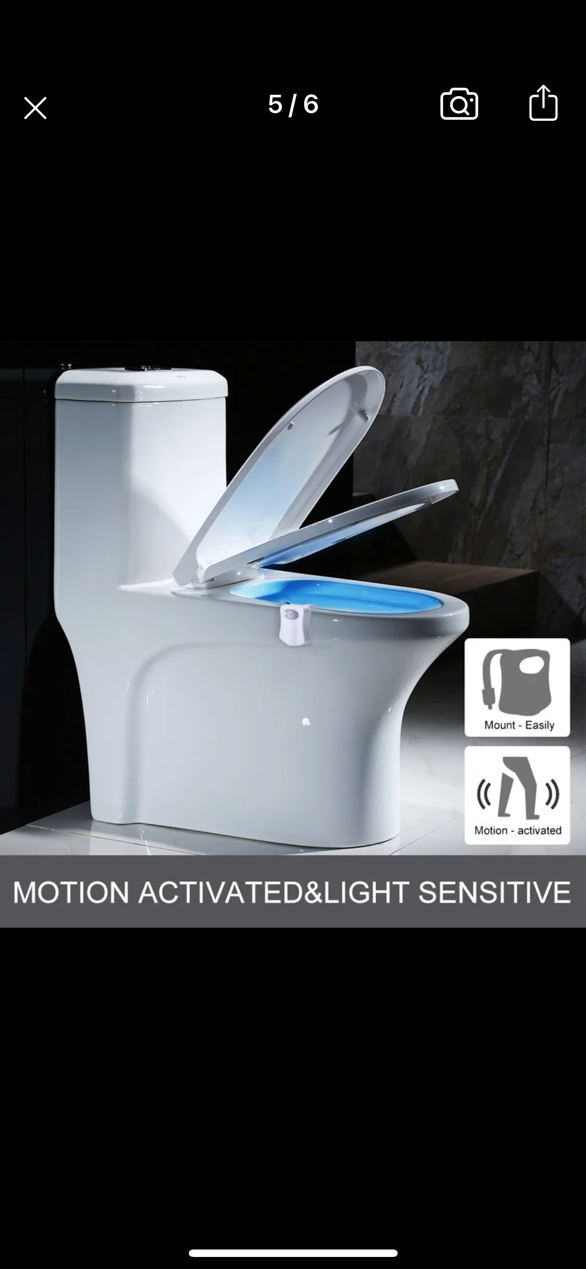 motion sensor toilet seat nightlight