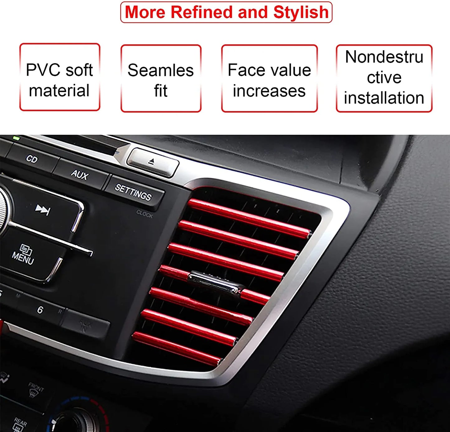 10Pcs 20cm Car Air Conditioner Outlet Decorative