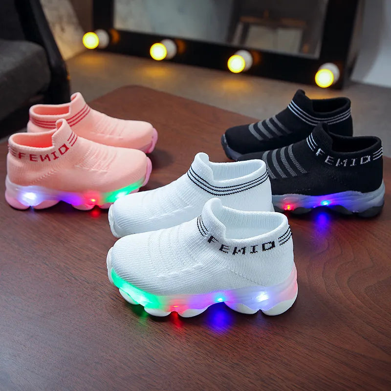 Kids Casual Sneaker Kids Shoes for Girl  LED Light Shoes Sports