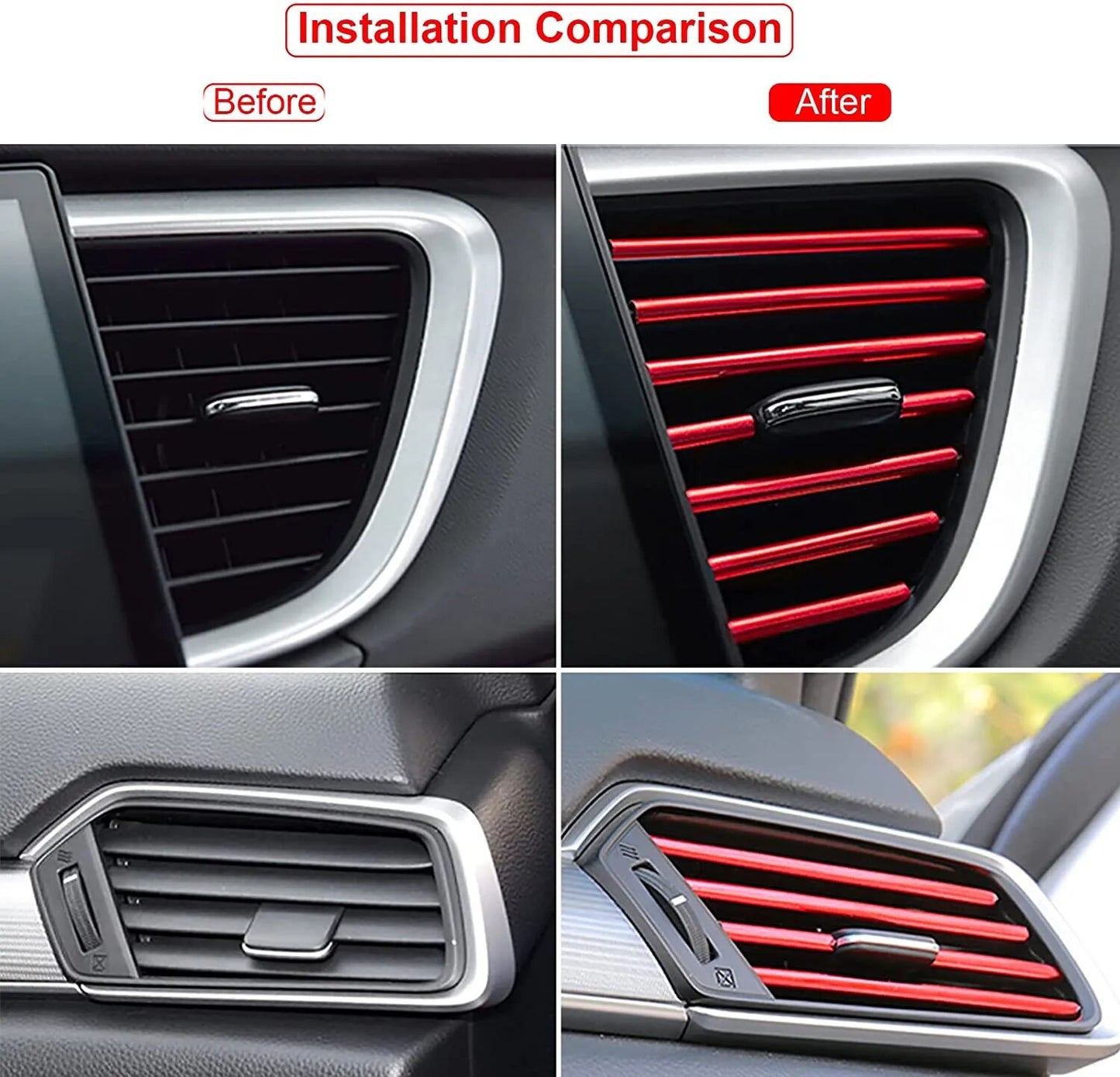 10Pcs 20cm Car Air Conditioner Outlet Decorative