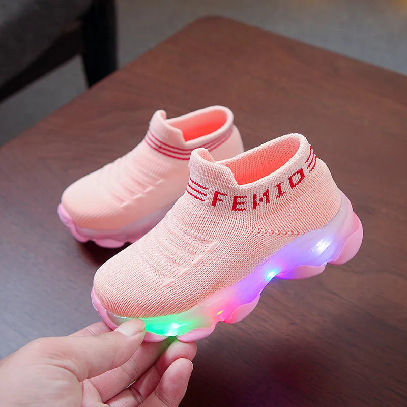 Kids Casual Sneaker Kids Shoes for Girl  LED Light Shoes Sports